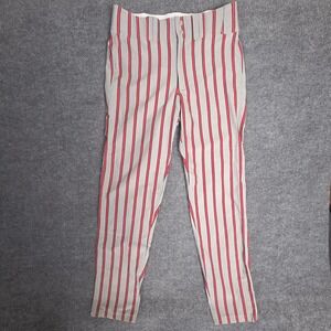 Boombah Ultimate Mens Striped‎ Baseball Pants W36XLONG Gray Red Performance Gear
